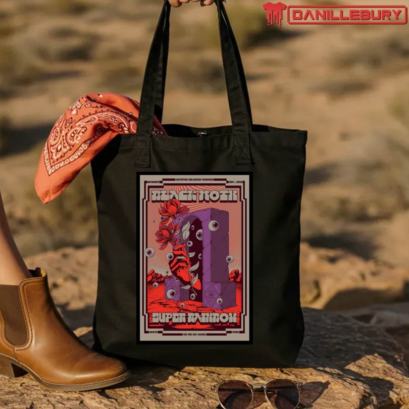 Black Moth Super Rainbow Levitation Halloween Austin Texas 2025 Poster - Image 4