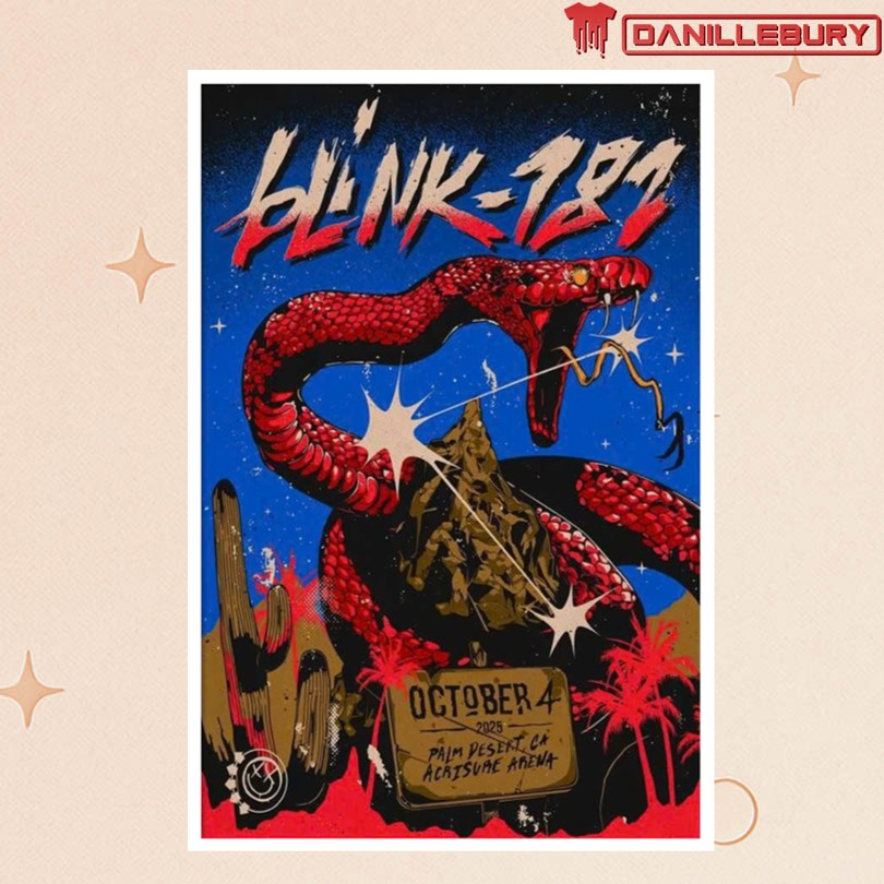Blink-182 California Oct 4 2025 Palm Desert Poster