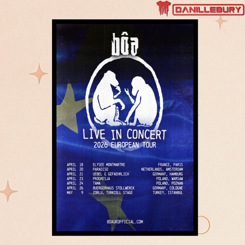 Boa Live In Concert 2026 European Tour Poster