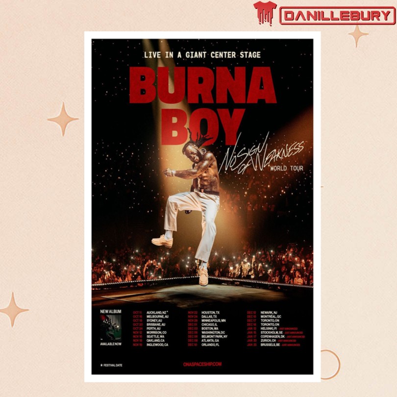 Burna Boy Global Tour 2025 Poster