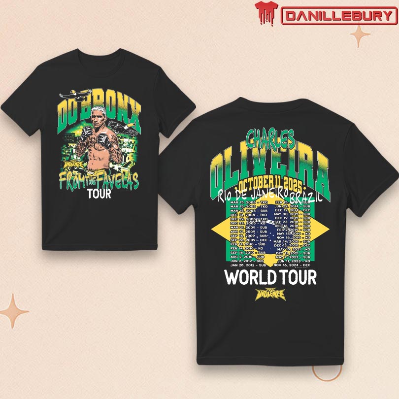 Charles Oliveira From the Favelas Tour 2025 T-Shirt