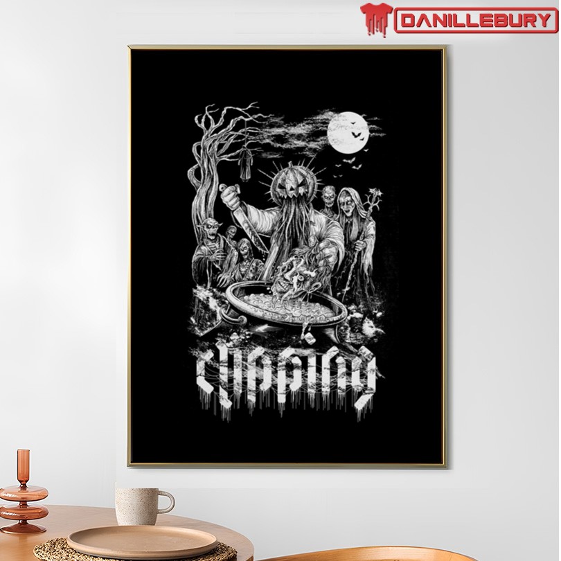 Clipping Pumpkin Sacrifice Halloween Tee - Image 4