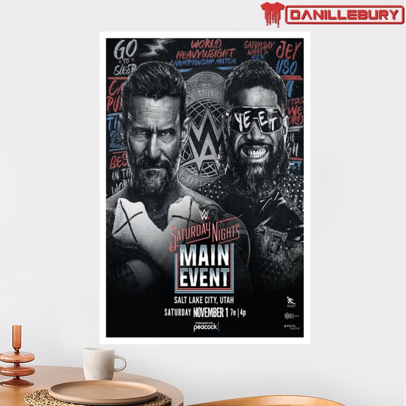 CM Punk And Jey Uso World Heavyweight Champion Nov 1 2025 Poster - Image 2