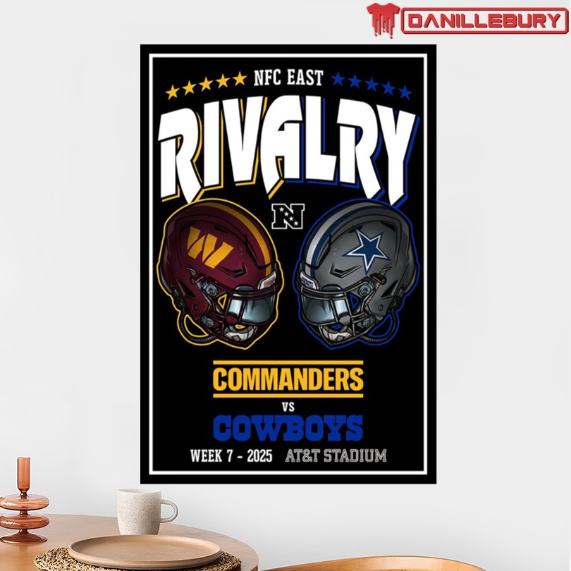Commanders Vs Cowboys Football Rivalry 10 25 Poster - Image 2