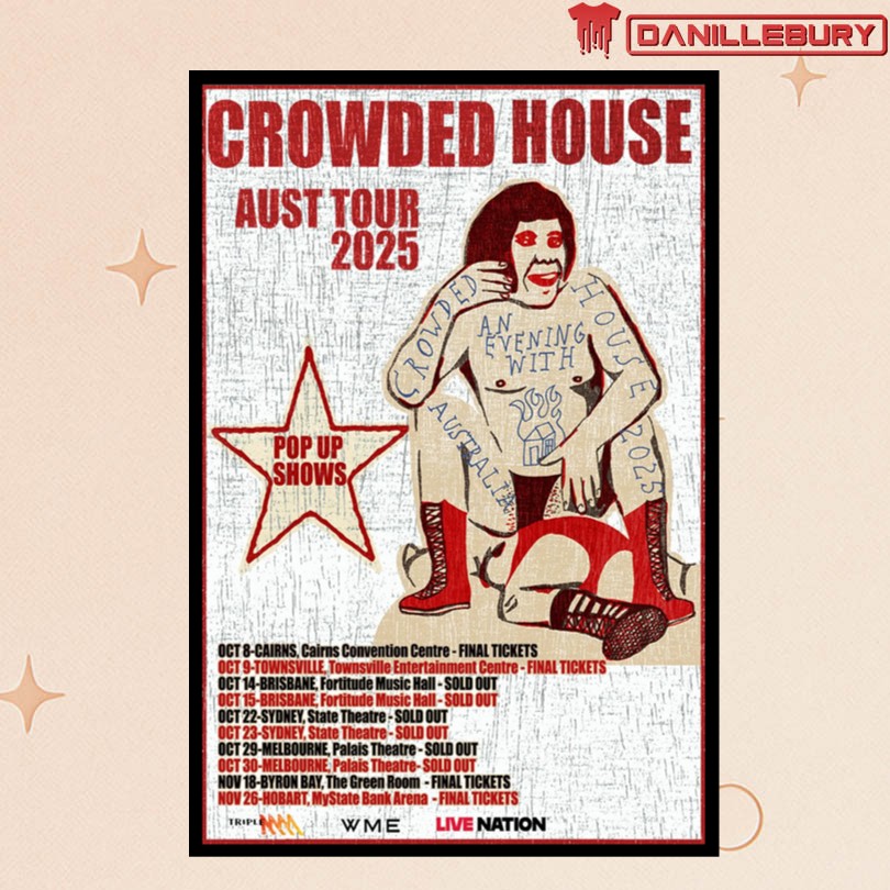 Crowded House Aust 25 Tour Poster