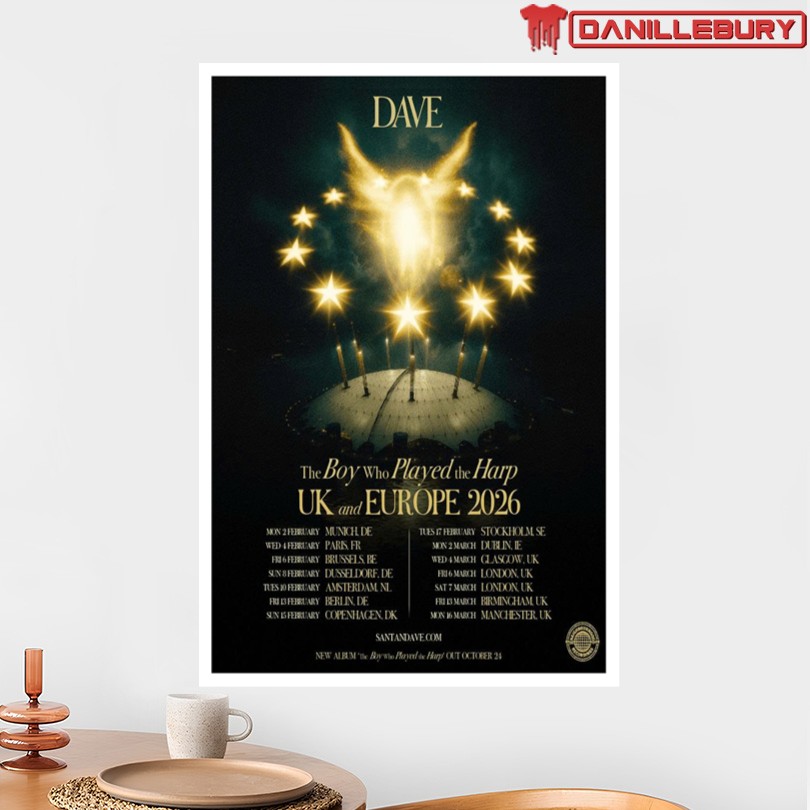 Dave The Boy Who Played The Harp UK And Europe 2026 Poster - Image 2