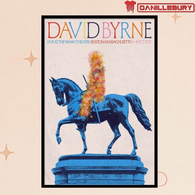 David Byrne October 2-3-4 2025 Boston MA Poster