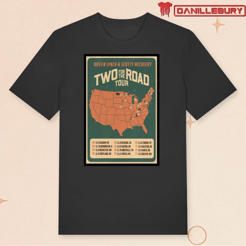 Dustin Lynch Scotty McCreery 2025 Two For The Road Tour Poster - Image 3