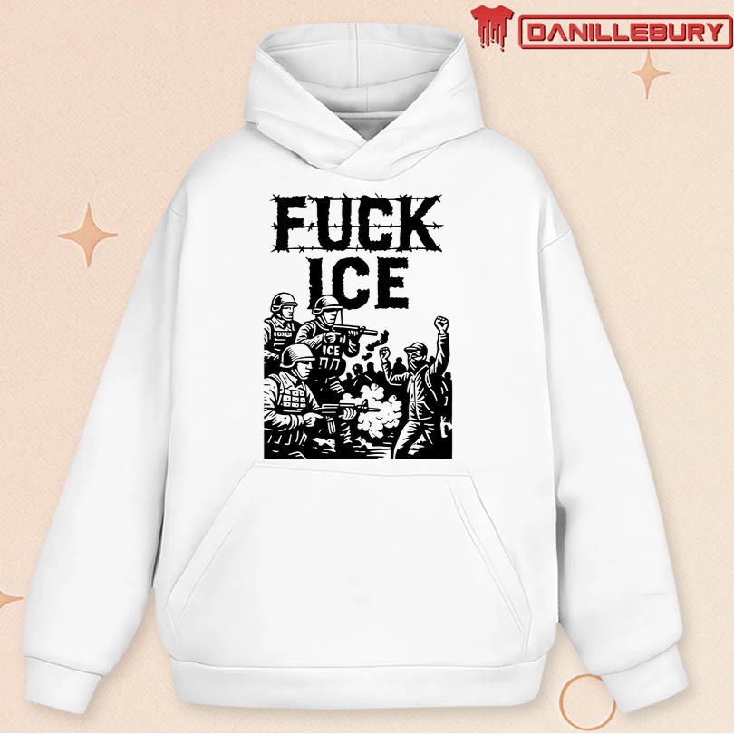 Fuck Ice Barbed Wire Protest Shirt - Image 2