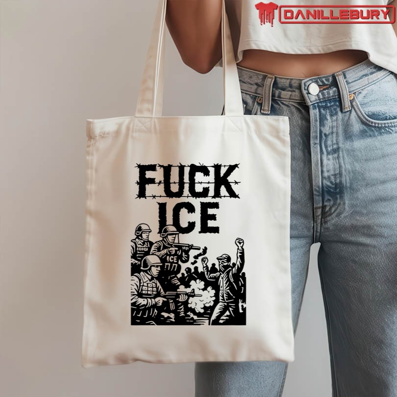 Fuck Ice Barbed Wire Protest Shirt - Image 3