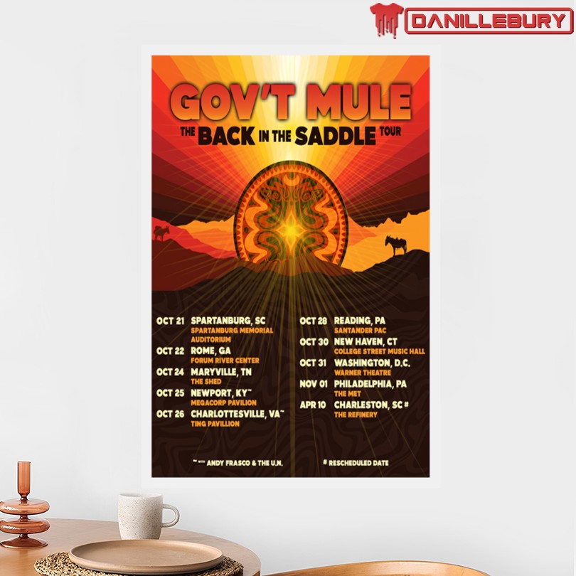 Gov't Mule Back In The Saddle 2025 Tour Poster - Image 2