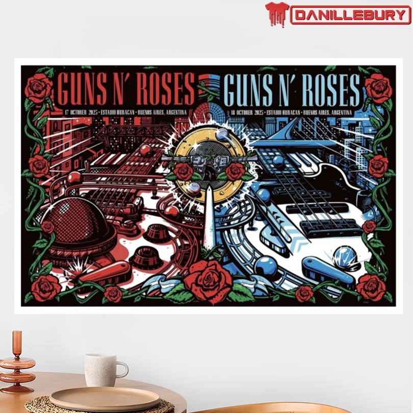 Guns N Roses Buenos Aires Argentina Oct 17 18 2025 Estadio Huracan Poster - Image 2