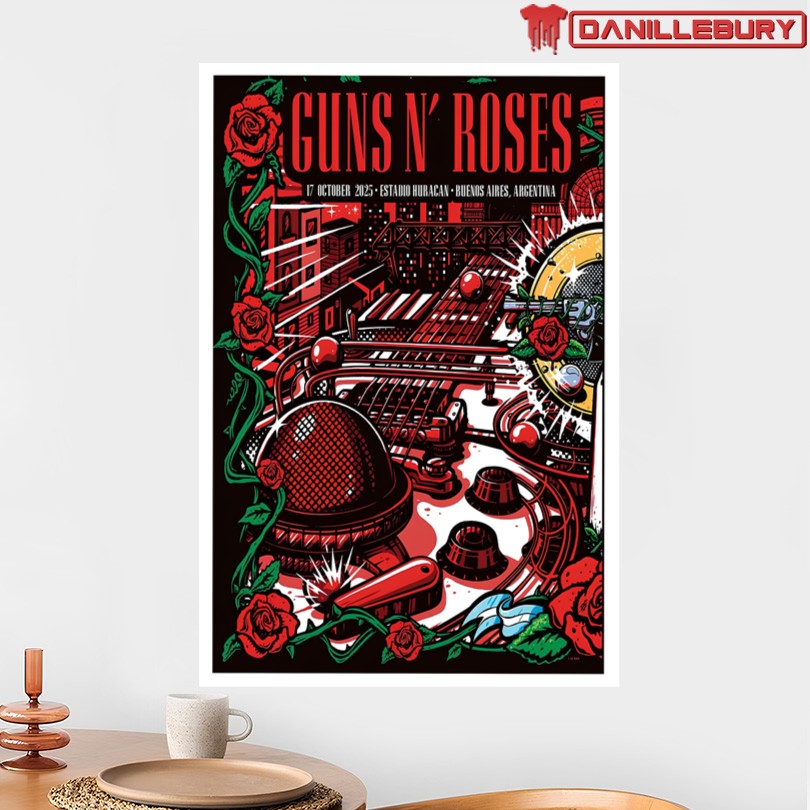 Guns N Roses October 17 2025 Buenos Aires Argentina Poster - Image 2