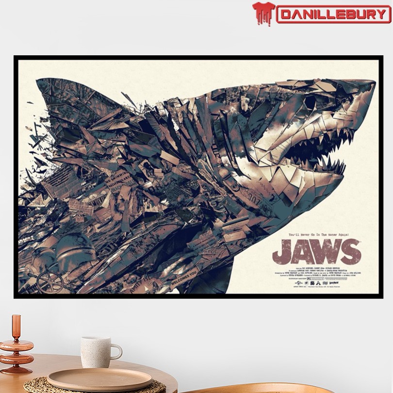 Jaws 1975 Film Art Print - Image 2