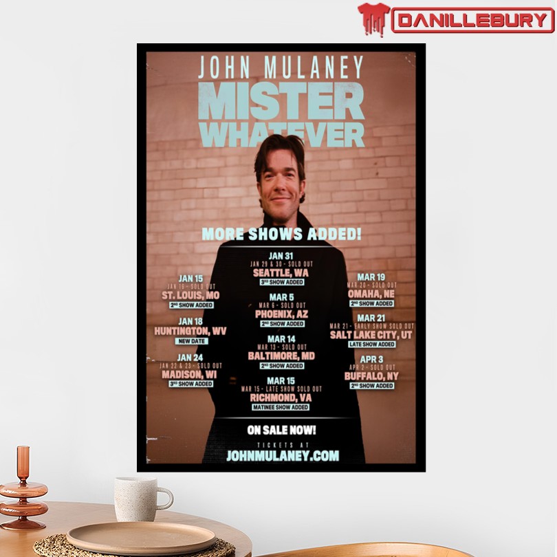 John Mulaney More Shows Added 2026 Tour Poster - Image 2