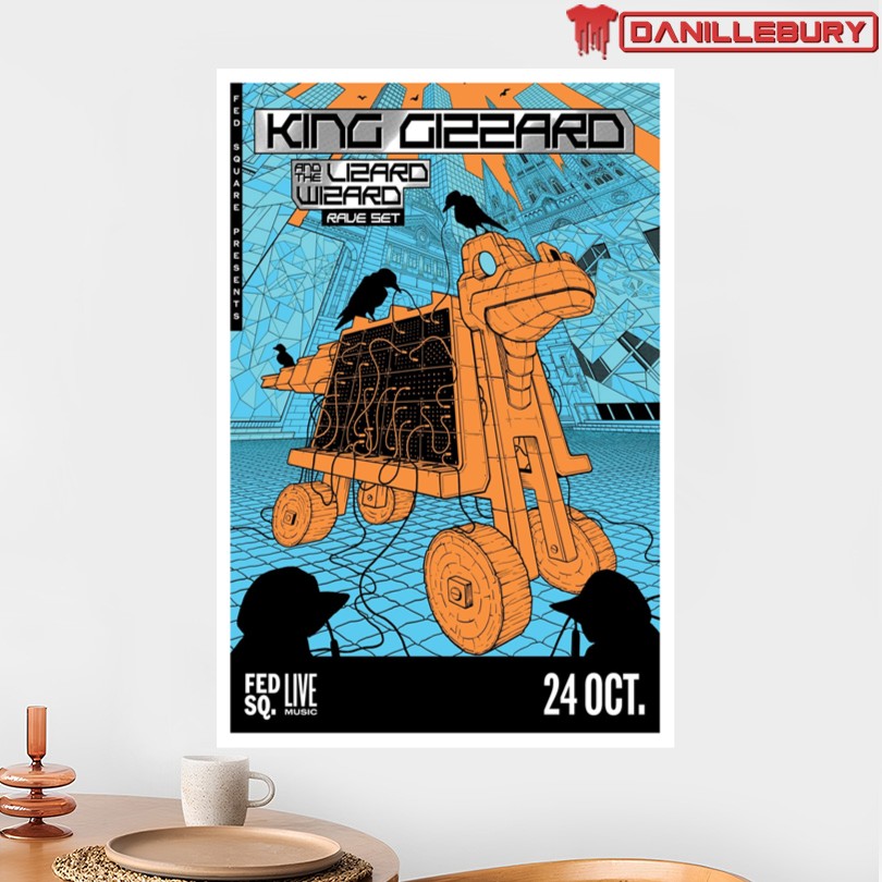 King Gizzard & The Lizard Wizard Fed Square Melbourne AUS Oct 24 2025 Poster - Image 2
