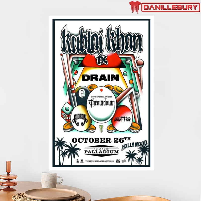 Kublai Khan TX Hollywood CA Oct 26 2025 Tour Poster - Image 2
