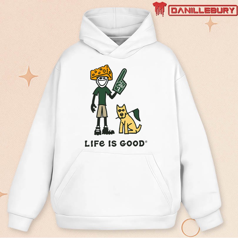 Lambeau Field Life is Good Cheesehead T-Shirt - Image 2