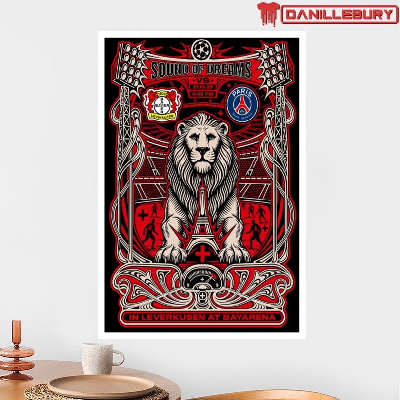 Leverkusen vs Paris Saint-Germain Oct 21st 2025 Poster - Image 2