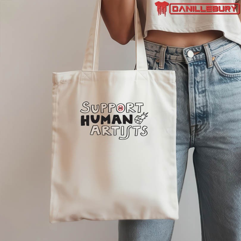 LightBox Expo 2025 Support Human Artists Shirt - Image 3