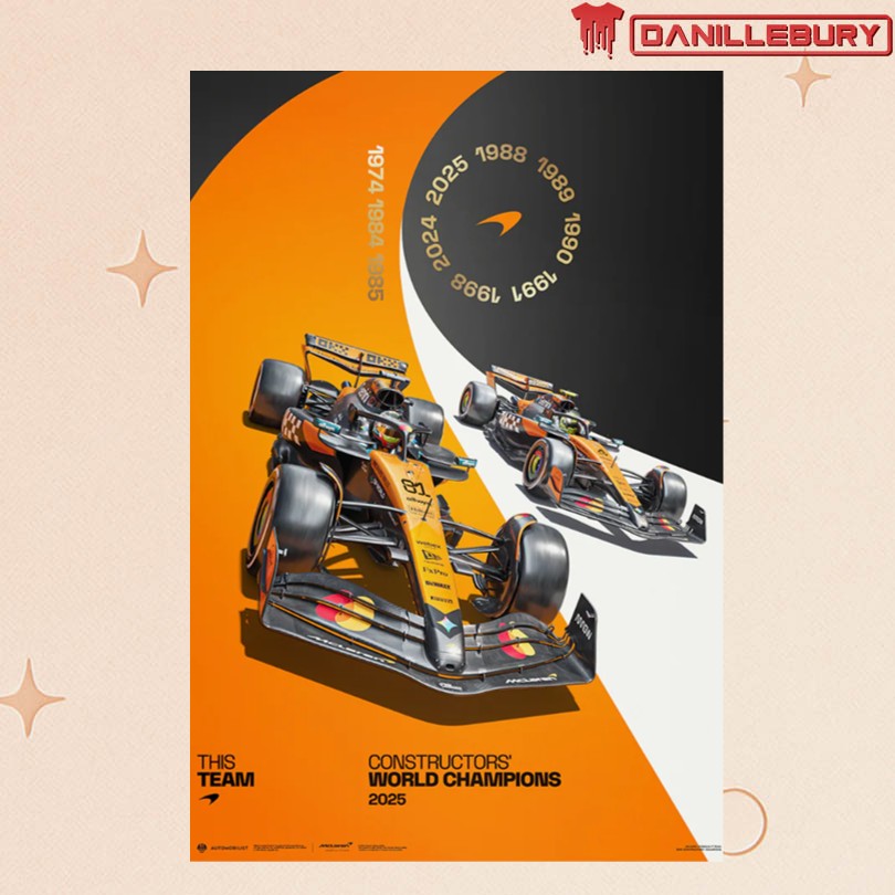 McLaren Formula1 Team 2025 Constructors Champions Poster