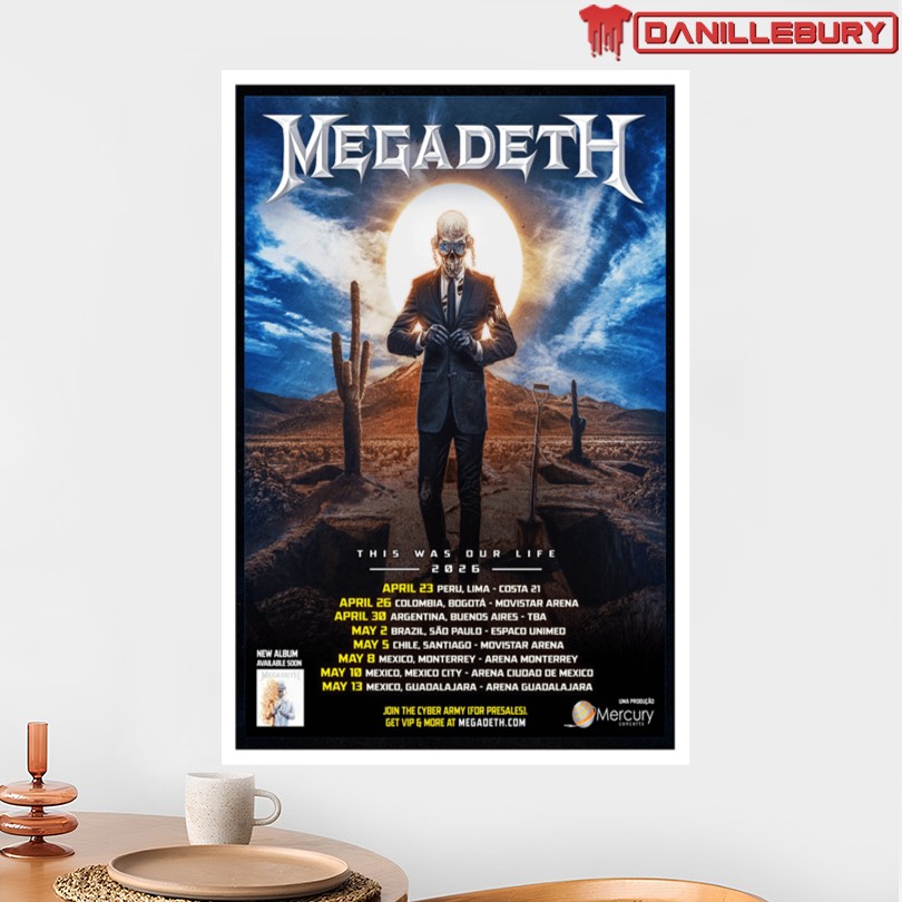 Megadeth Latin America 2026 Tour Poster - Image 2
