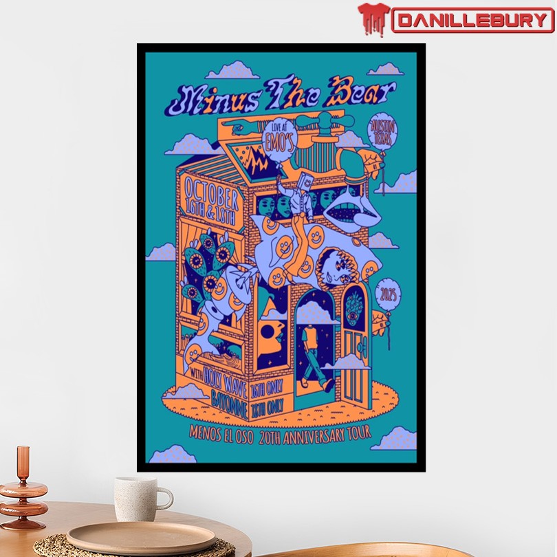 Minus The Bear Emo’s Austin 10 16 18 25 Poster - Image 2