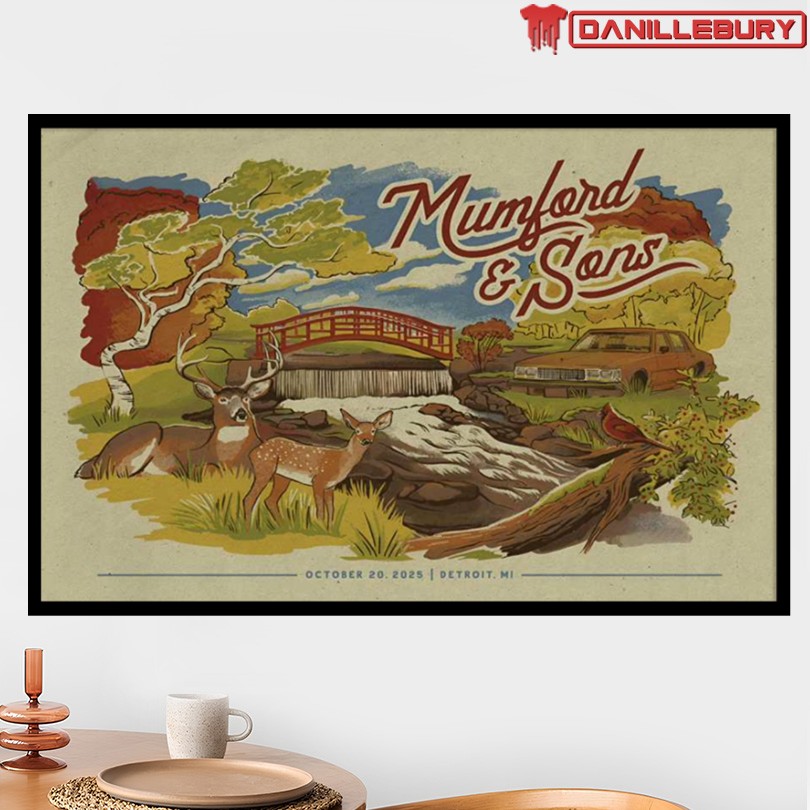 Mumford & Sons Detroit MI October 20 2025 Poster - Image 2