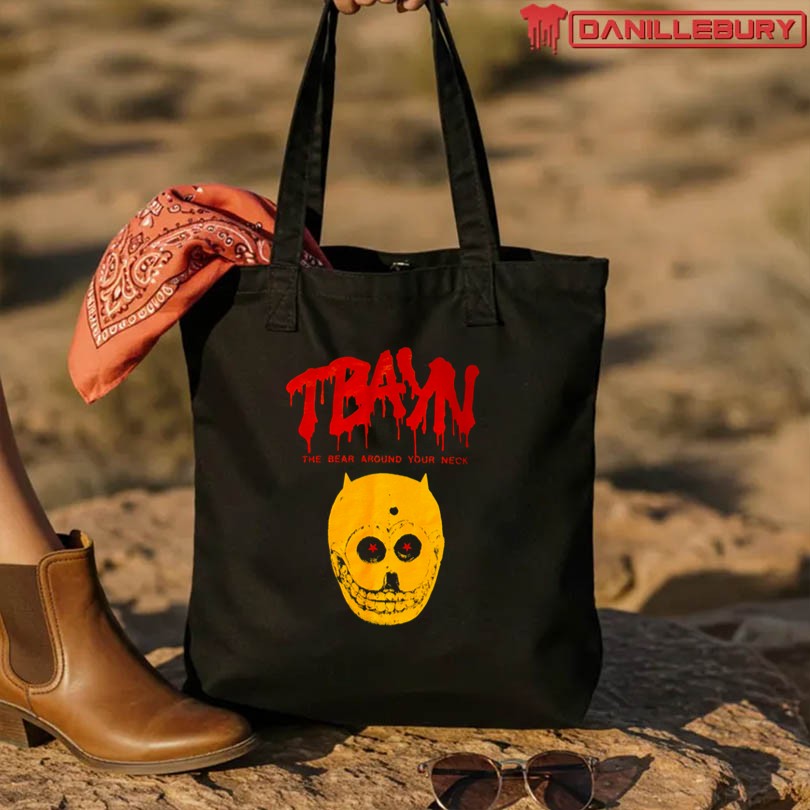 Official The Bear Around Your Neck Death Mask Devil Merch - Image 3