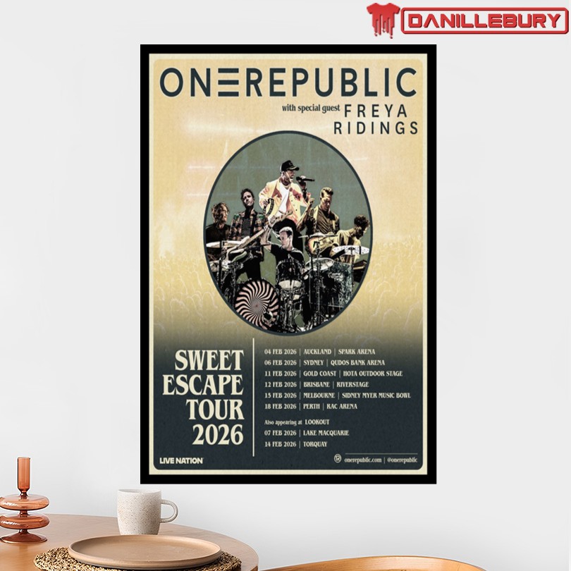 OneRepublic Oceania Tour 2026 Poster - Image 2