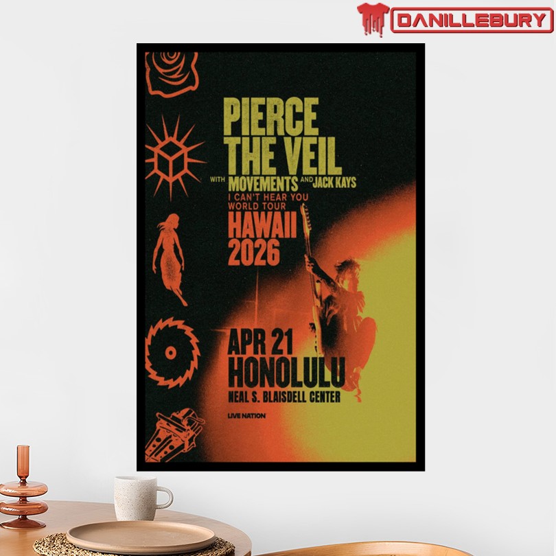Pierce The Veil Hawaii April 2026 Poster - Image 2