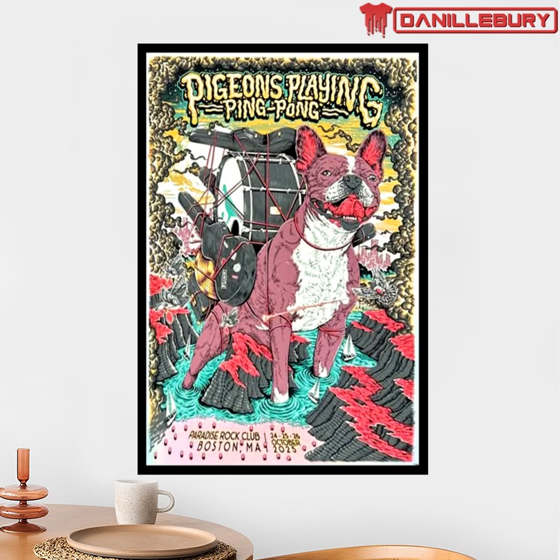 Pigeons Playing Ping Pong Boston MA Tour 2025 Poster - Image 2