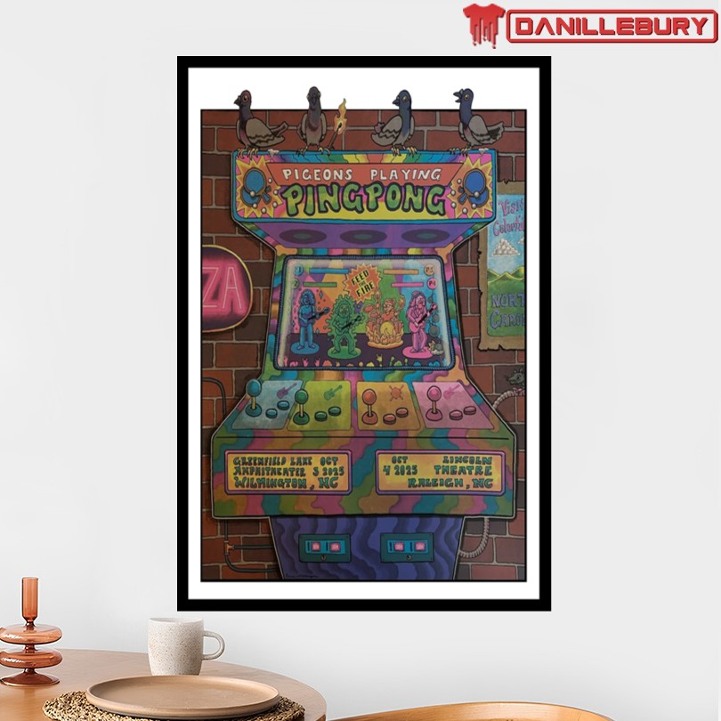 Pigeons Playing Ping Pong Raleigh North Carolina October 2025 Poster - Image 2