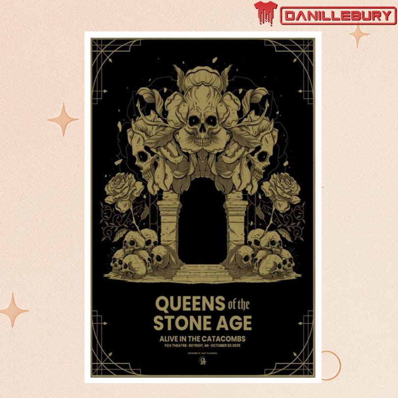 Queens Of The Stone Age Fox Theatre Detroit MI October 3 2025 Poster