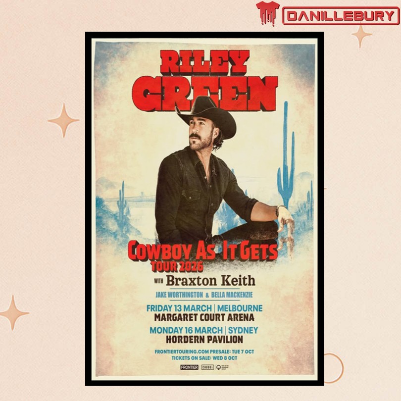 Riley Green Cowboy As It Gets Tour March 2026 Poster