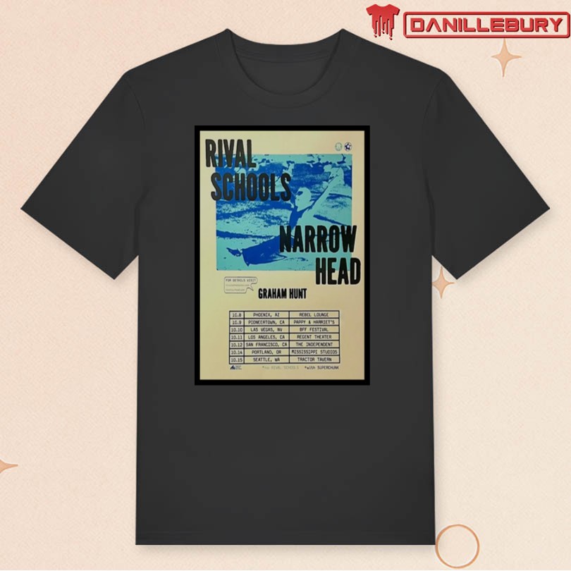 Rival Schools October 2025 Concert Narrow Head Graham Hunt Poster - Image 3