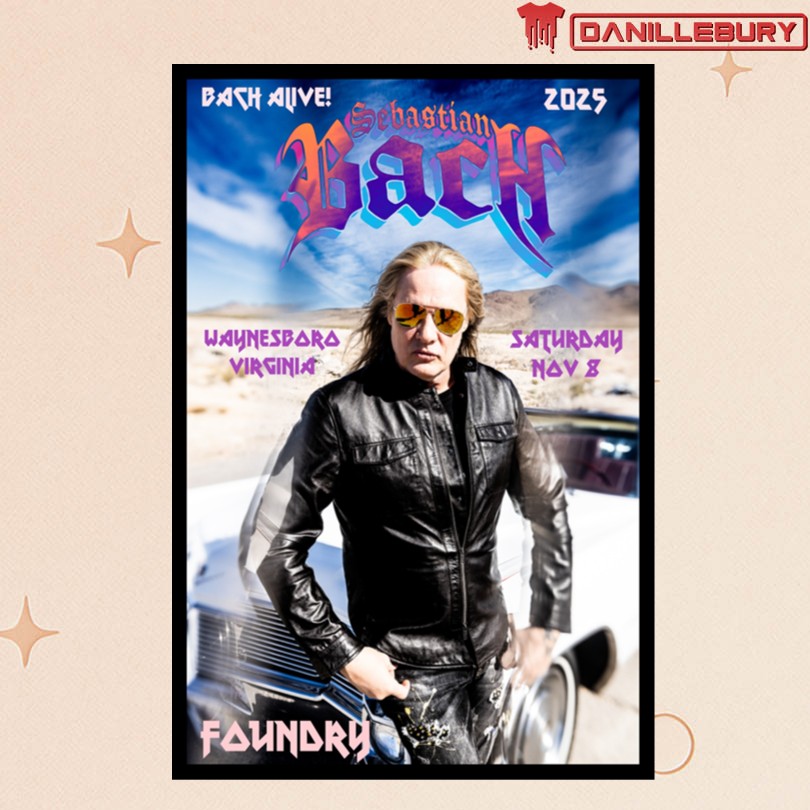 Sebastian Bach Waynesboro Virginia 2025 Tour Poster