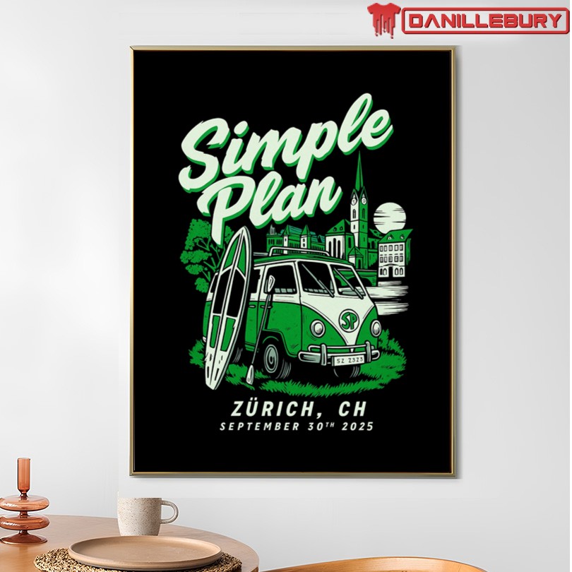 Simple Plan 09 30 2025 Zurich CH Tour T-Shirt - Image 4