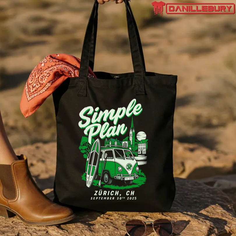 Simple Plan Zurich CH Sept 30 2025 Tour T-Shirt - Image 3
