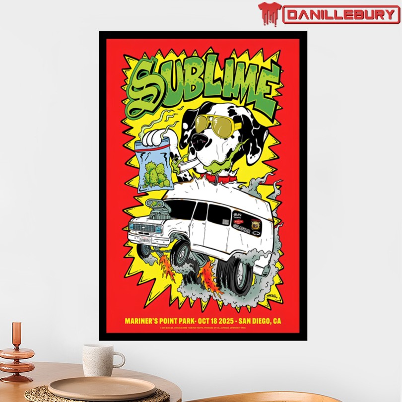 Sublime San Diego CA October 18 2025 Mission Bayfest Poster - Image 2