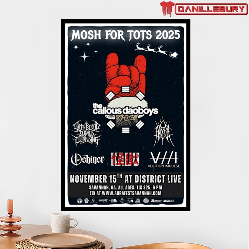 The Callous Daoboys Mosh For Tots 2025 Event District Live Savannah GA Poster - Image 2