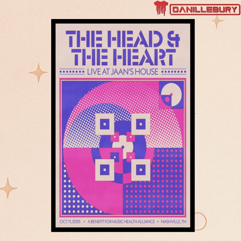 The Head And The Heart Oct 11 2025 Jaan’s House Nashville TN Poster