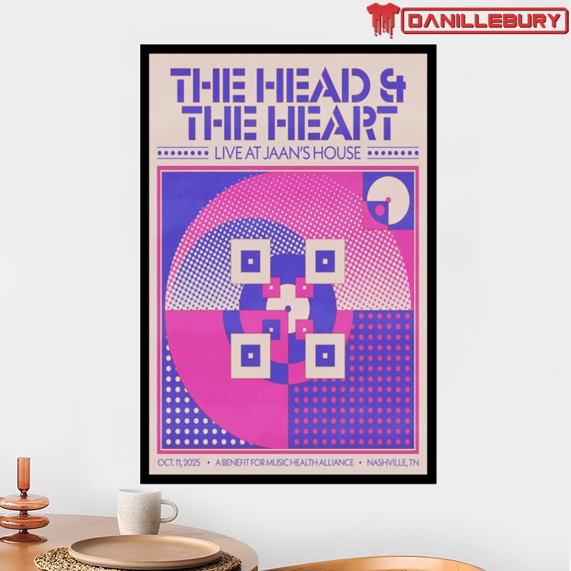 The Head And The Heart Oct 11 2025 Jaan’s House Nashville TN Poster - Image 2