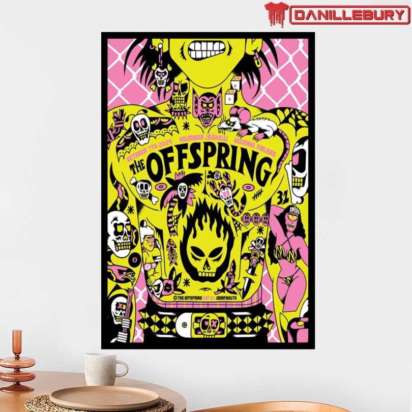 The Offspring Helsingin Jaahalli Finland Oct 7 2025 Poster - Image 2