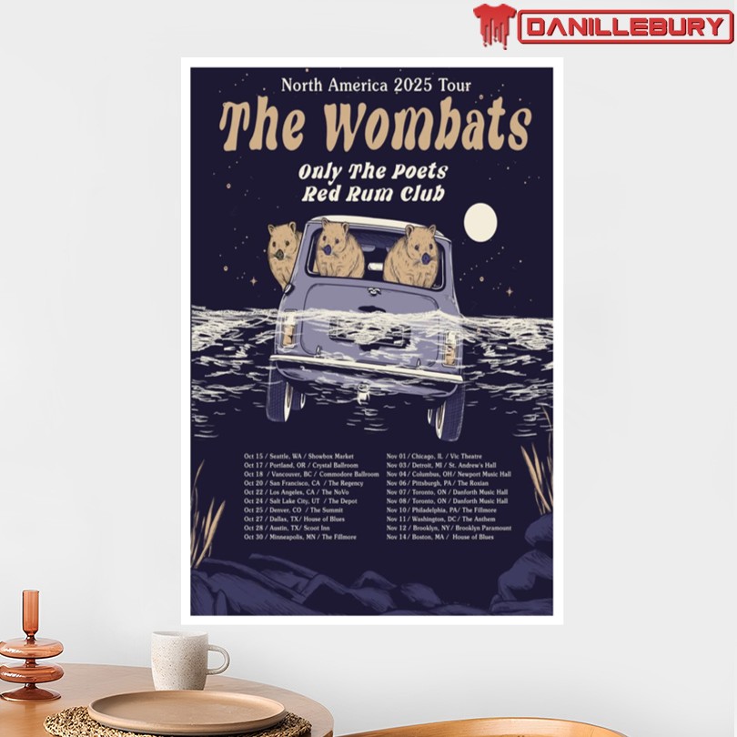 The Wombats North America 2025 Tour Poster - Image 2