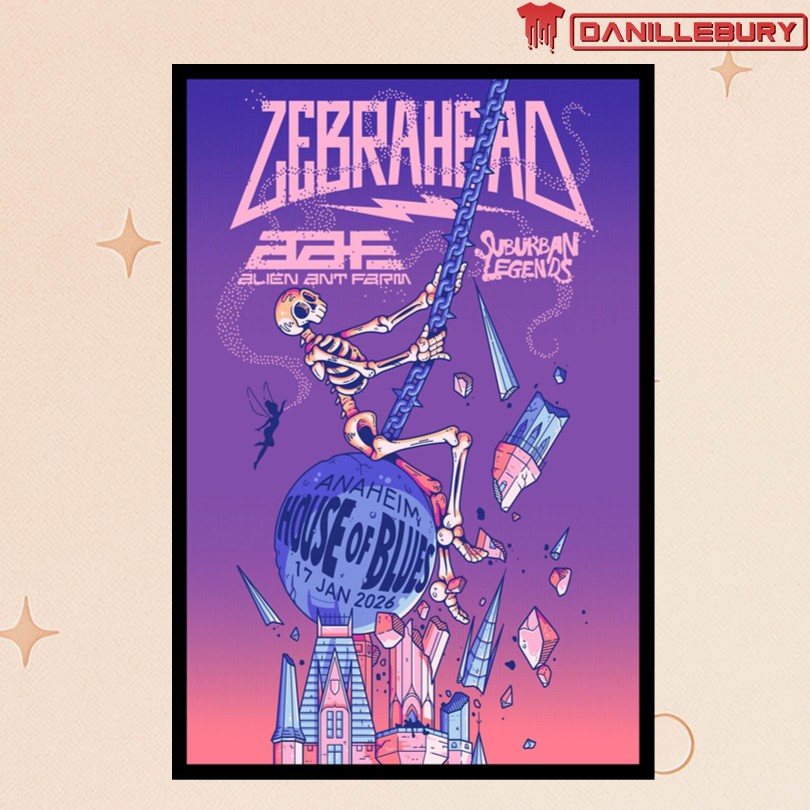 Zebrahead Jan 17 2026 House Of Blues Anaheim California Poster