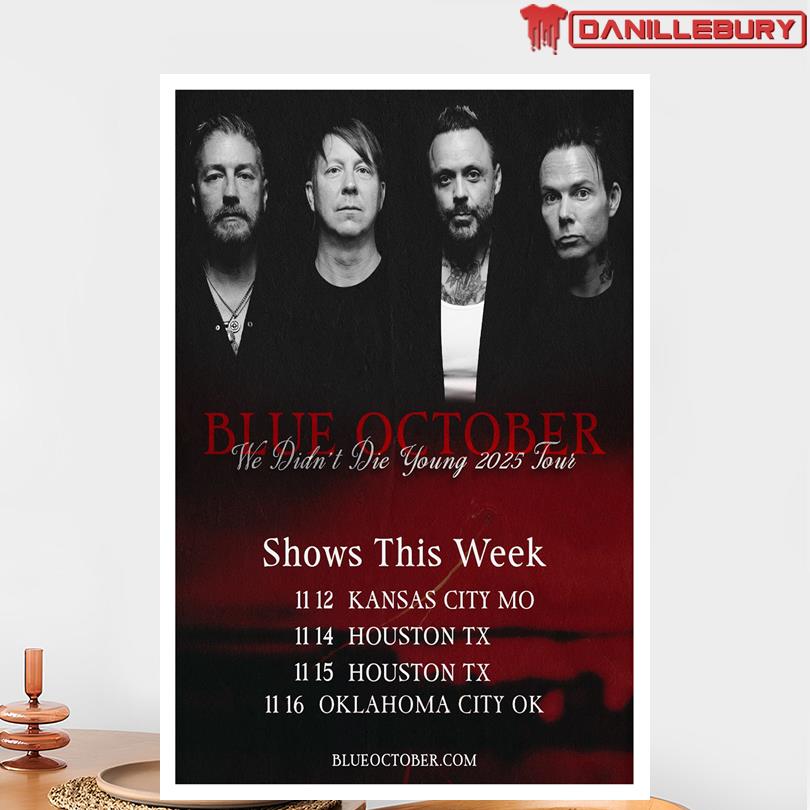 Blue October We Didnt Die Young Tour 2025 Show Poster - Image 2