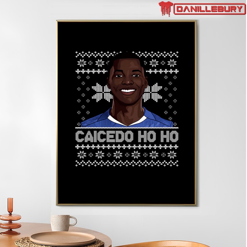 Caicedo Ho Ho Moises Caicedo Christmas T-Shirt - Image 4