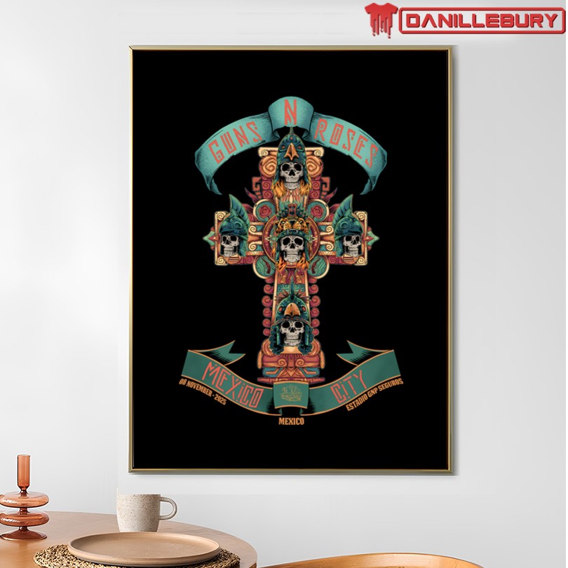 Guns N' Roses Nov 8 2025 Mexico City T-Shirt - Image 4