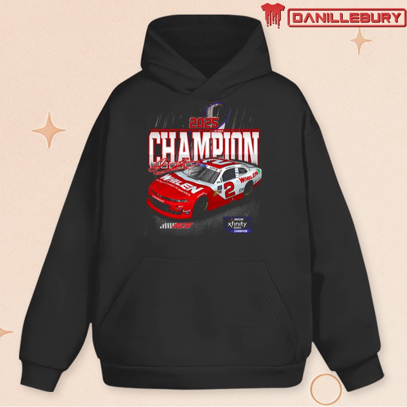 Jesse Love Jr. 2025 NASCAR Xfinity Series Champion T-Shirt - Image 2